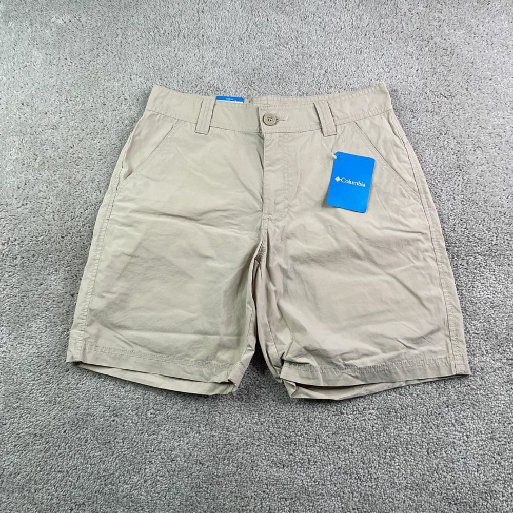 NEW Columbia Shorts Mens Size 30 Tan Birch Forest Hiking Outdoor Casual STAINS